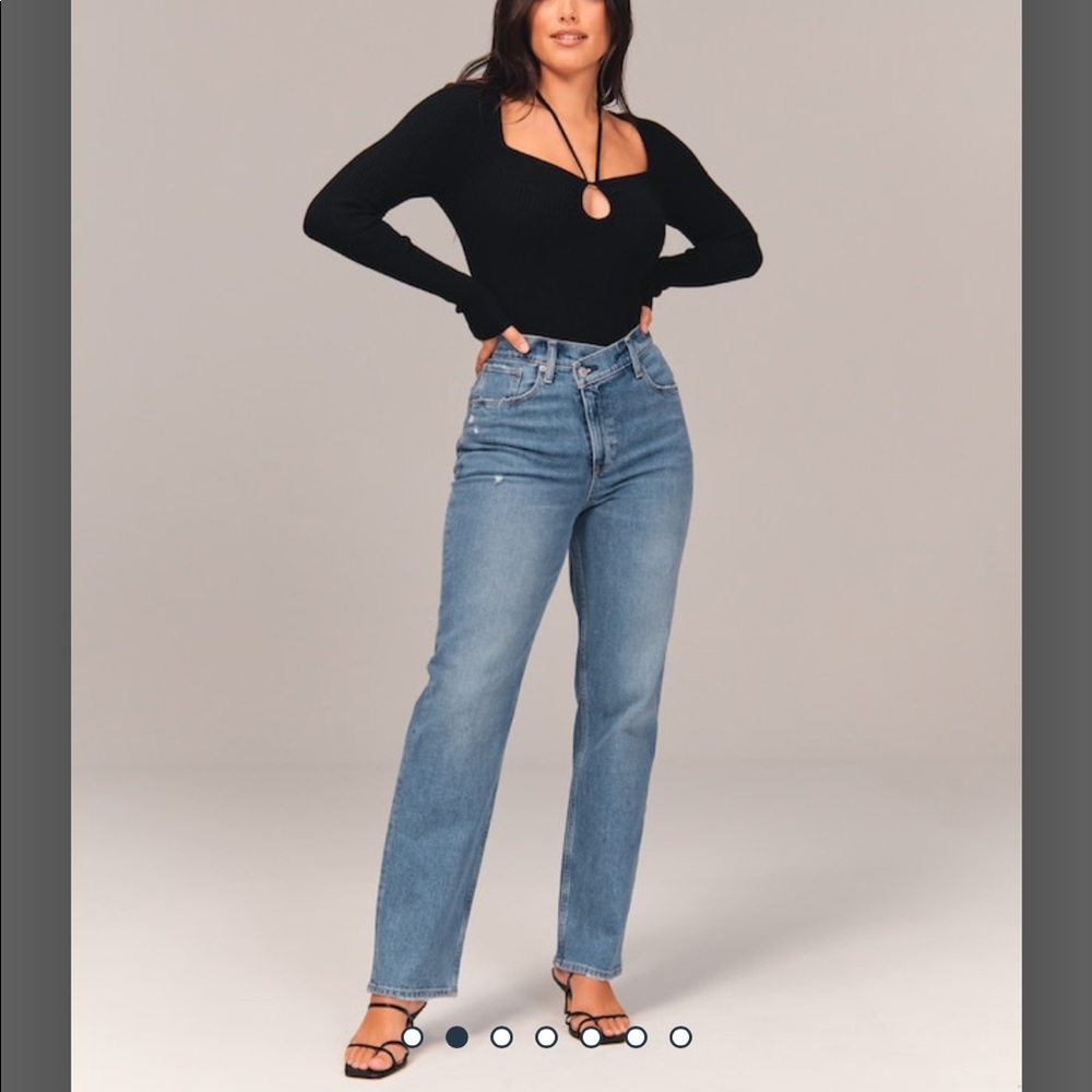 Abercrombie cross cross jeans 90s straight high rise